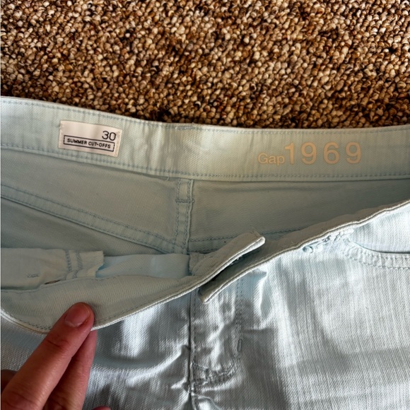 Light Blue Women's Denim Shorts - Picture 3 of 4